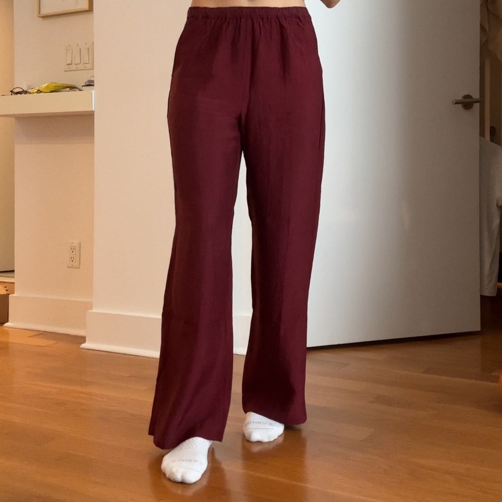 J. Crew Burgundy Wide Leg pant